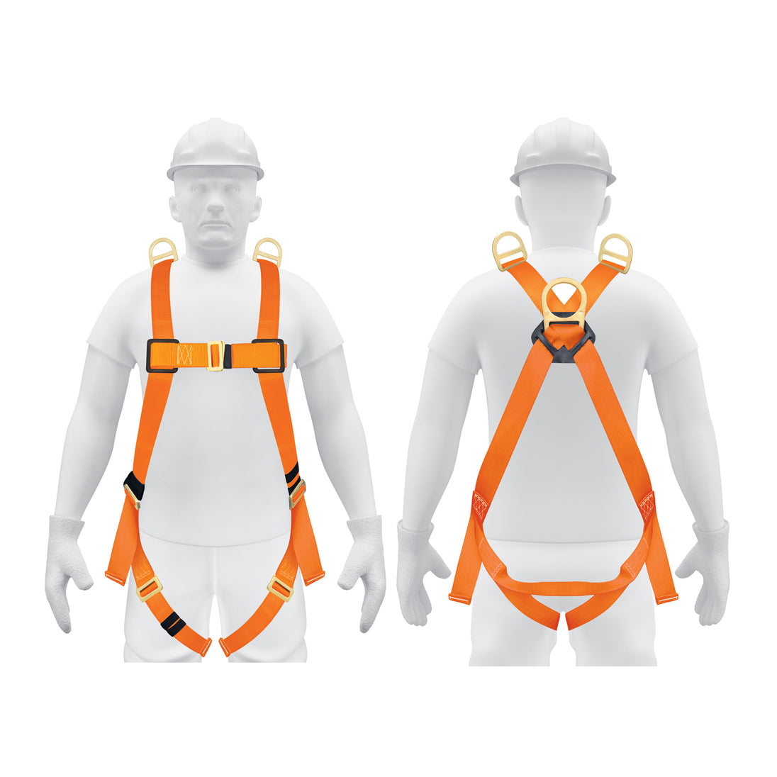 ARN-5437 Arnés de cuerpo completo con 3 anillos, ANSI, Truper