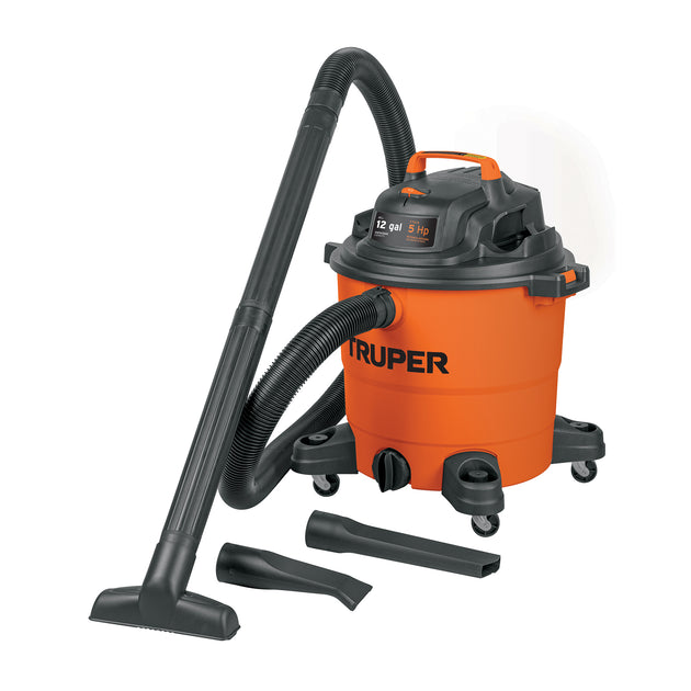 ASP-12 Aspiradora de sólidos y líquidos, 12 gal, plástica, TRUPER