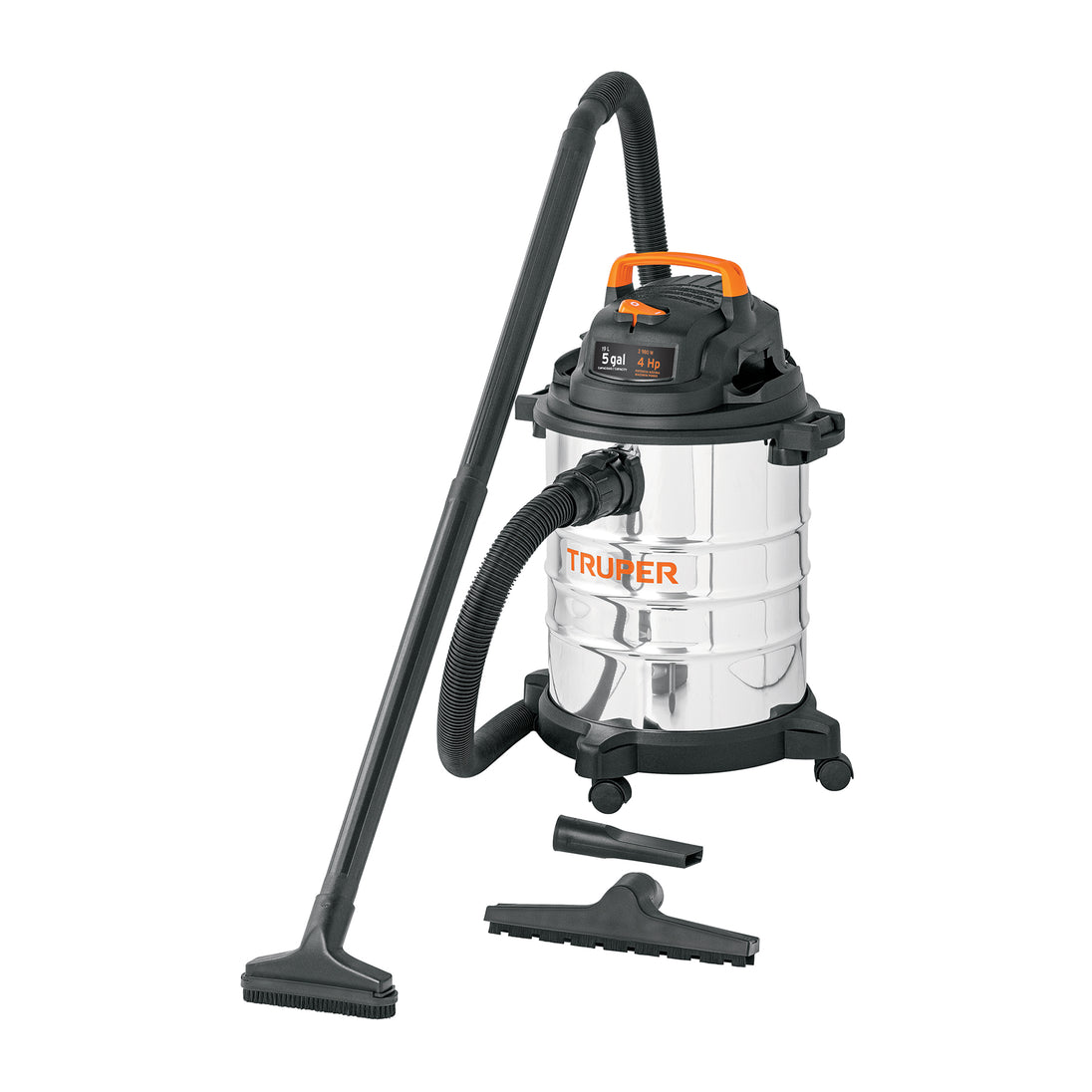 ASP-5X Aspiradora de sólidos y líquidos, 5 gal, acero inox, TRUPER