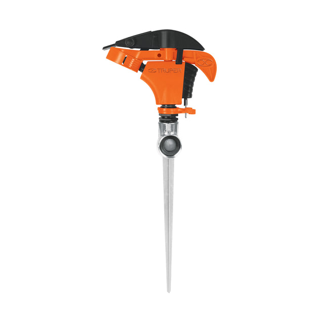 ASP-P11 Aspersor plástico 11", una vía, estaca metálica, TRUPER
