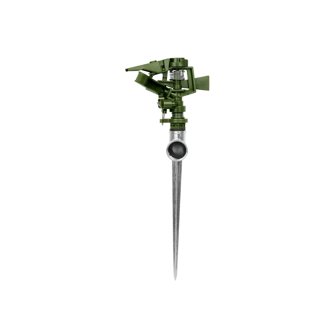 ASVE-11 Aspersor plástico 11" una vía estaca metálica, verde, PRETUL