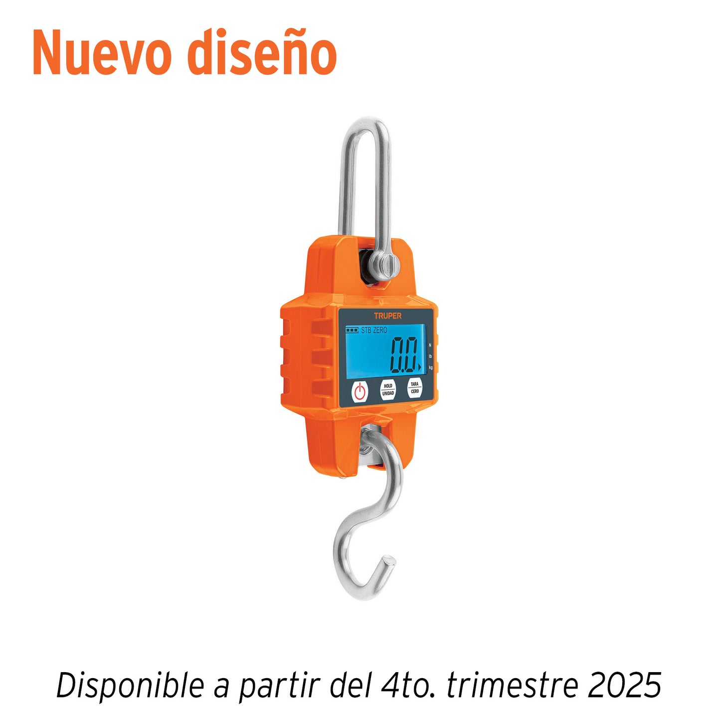 BASE-300C Báscula electrónica colgante, de pilas, 300 kg, Truper