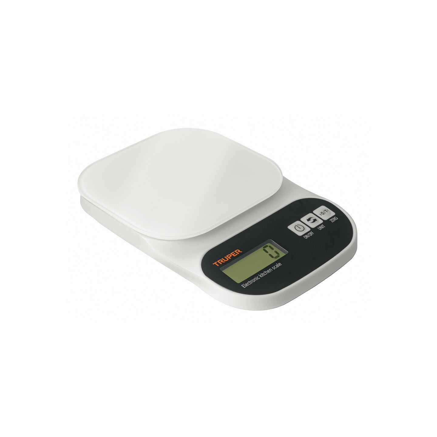 BASE-5EC Báscula digital para cocina, plato de vidrio, 5 kg, Truper