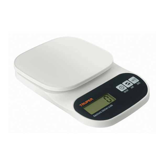 BASE-5EP Báscula digital para cocina, plato de ABS, 5 kg, Truper