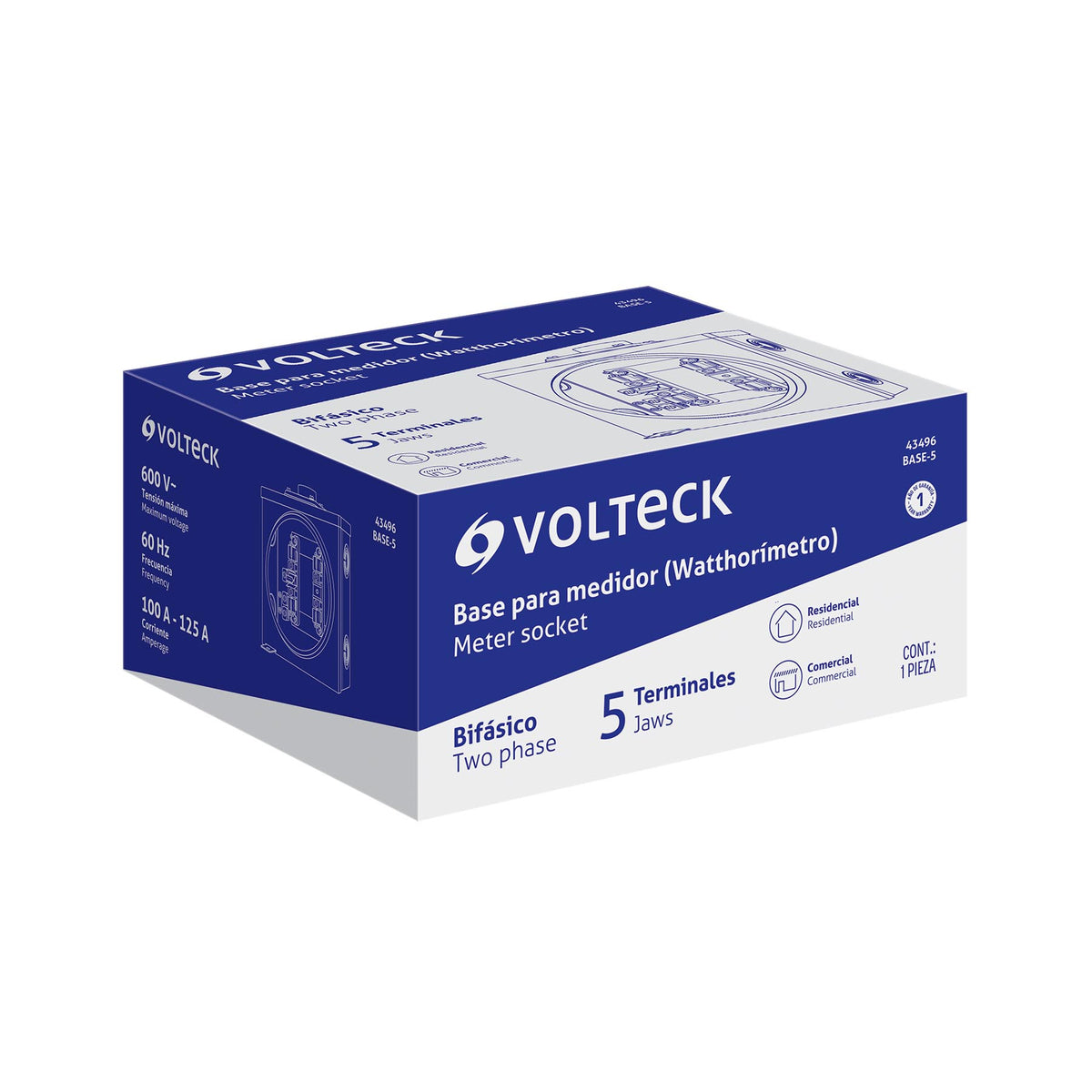 Base Volteck BASE-5, 600 V, 100-125 A