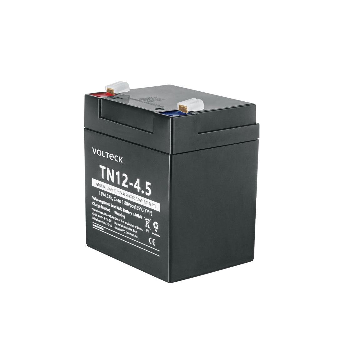 BAT-1245 Batería sellada de ácido-plomo 12 Vcc 4.5 Ah, VOLTECK