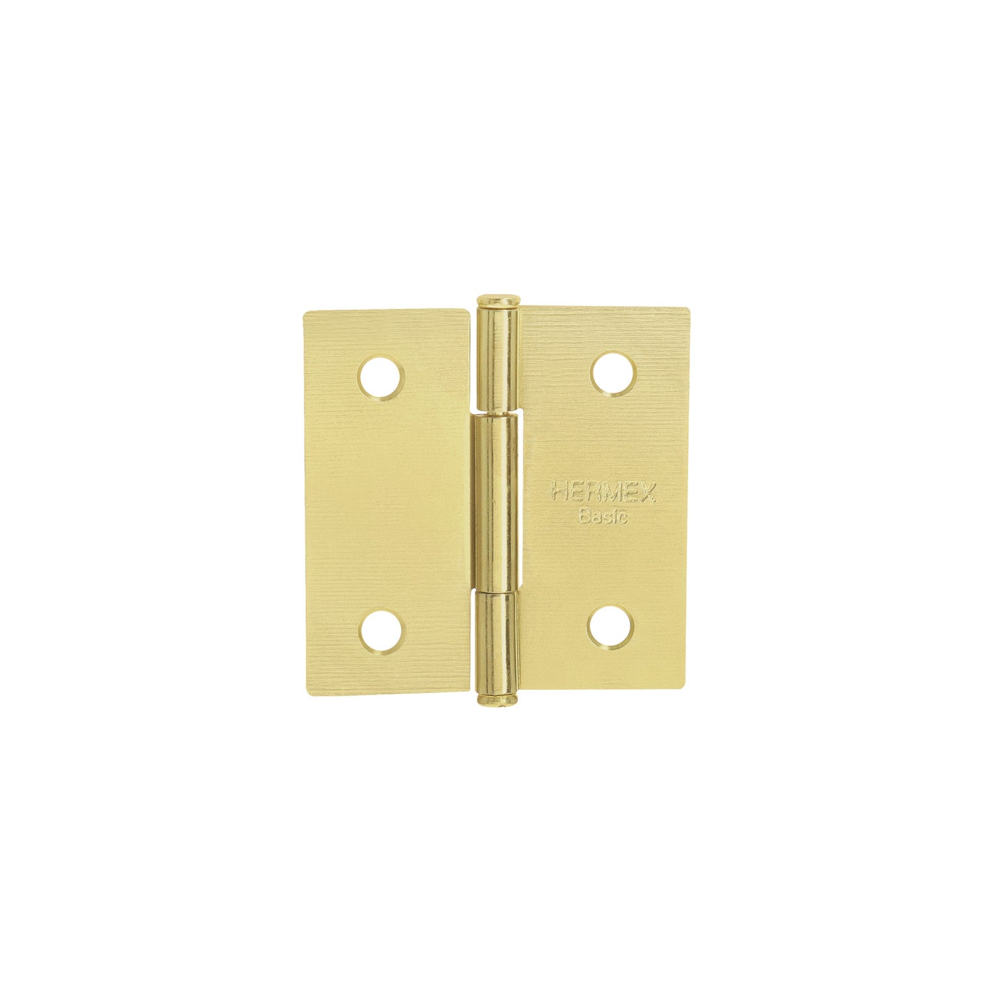 BC-201PP Bisagra cuadrada 2", latonado, cabeza plana, HERMEX BASIC