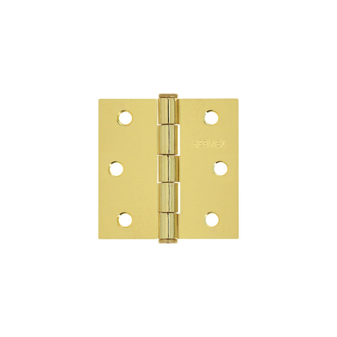 BC-251P Bisagra cuadrada 2-1/2", latonado, cabeza plana, HERMEX