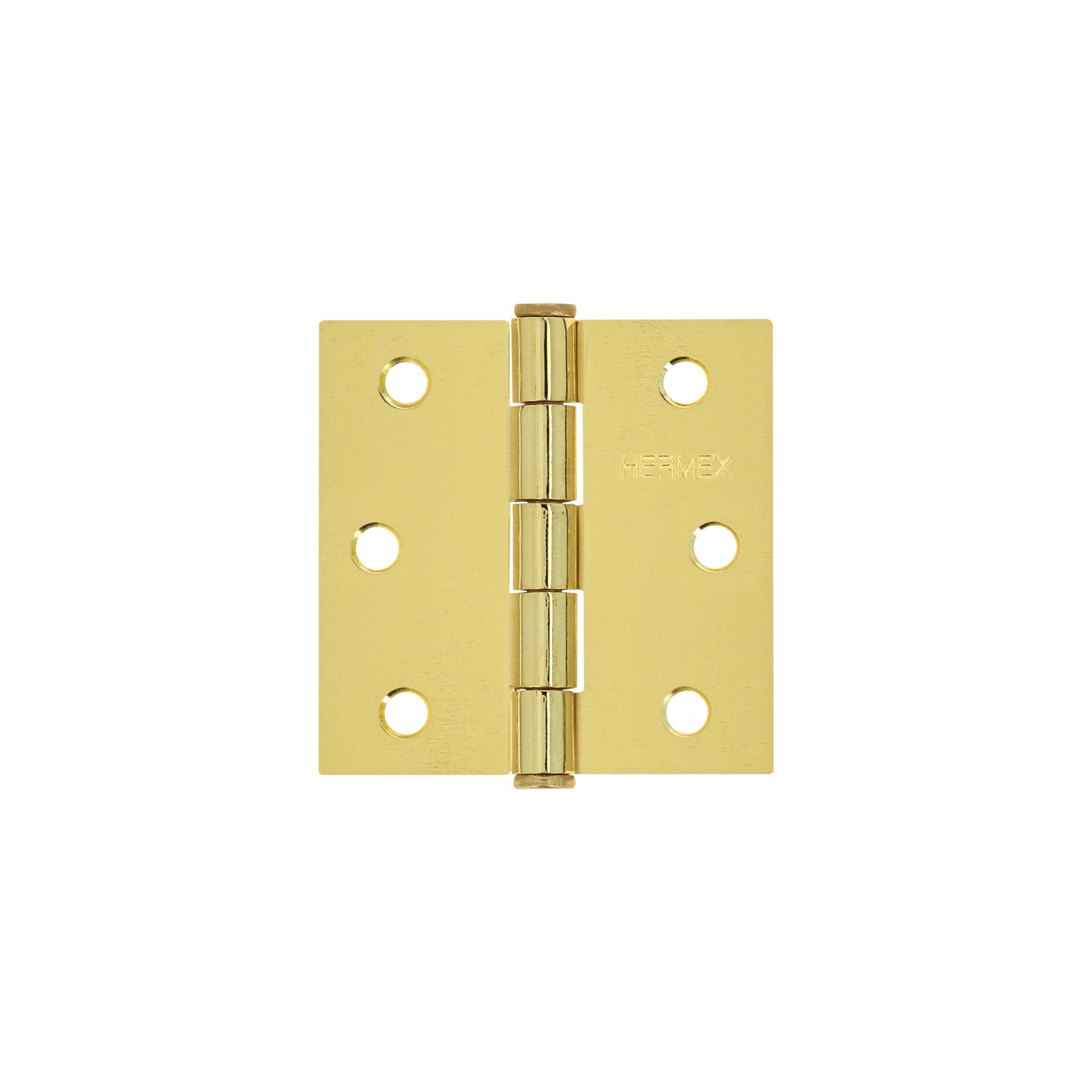 BC-251P Bisagra cuadrada 2-1/2", latonado, cabeza plana, HERMEX