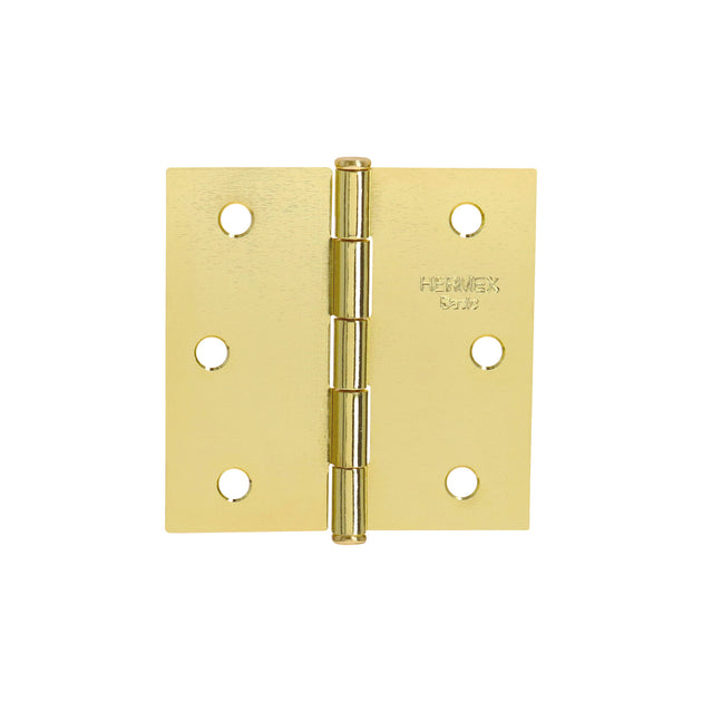 BC-251PP Bisagra cuadrada 2-1/2",latonado, cabeza plana, HERMEX BASIC