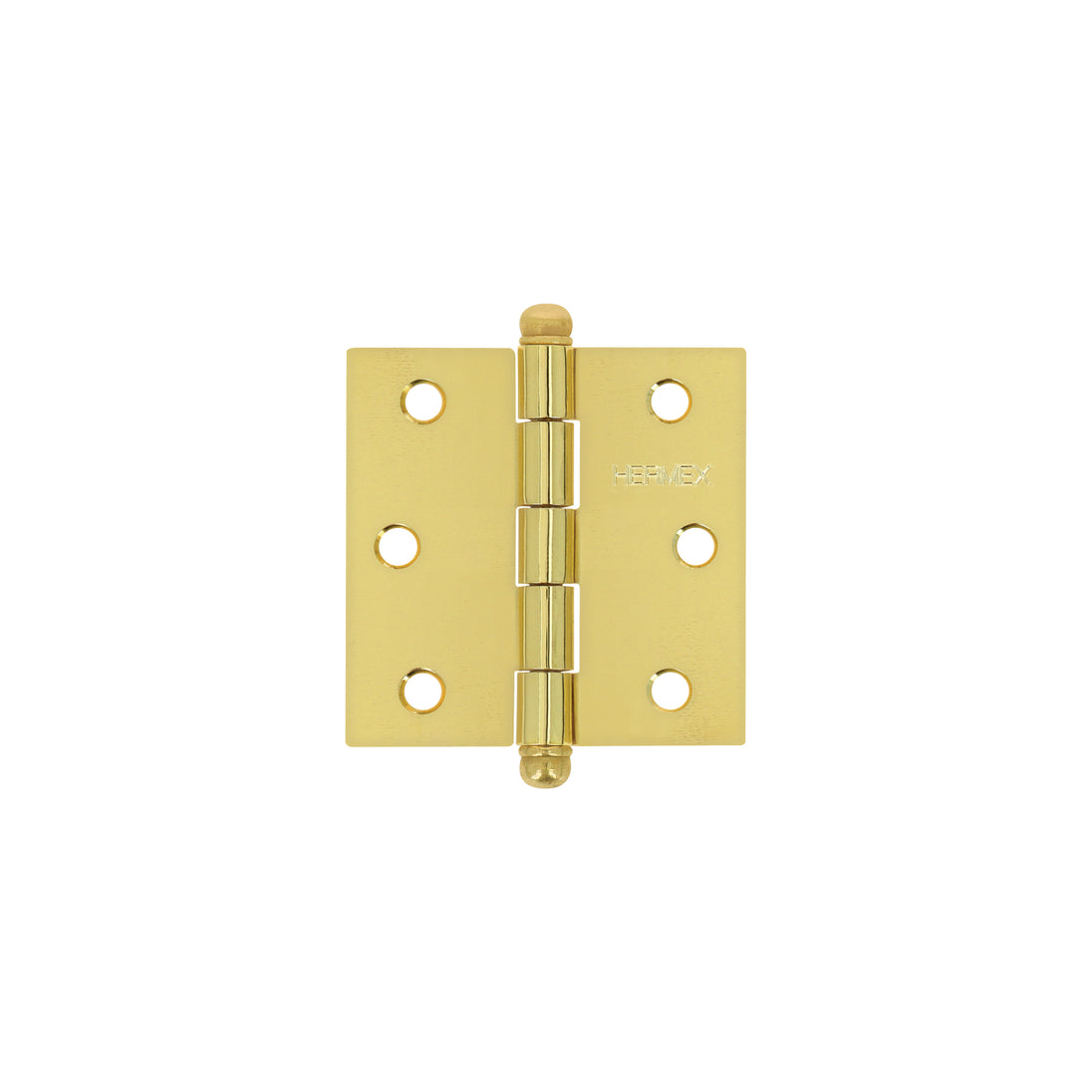 BC-251R Bisagra cuadrada 2-1/2", latonado, cabeza redonda, HERMEX