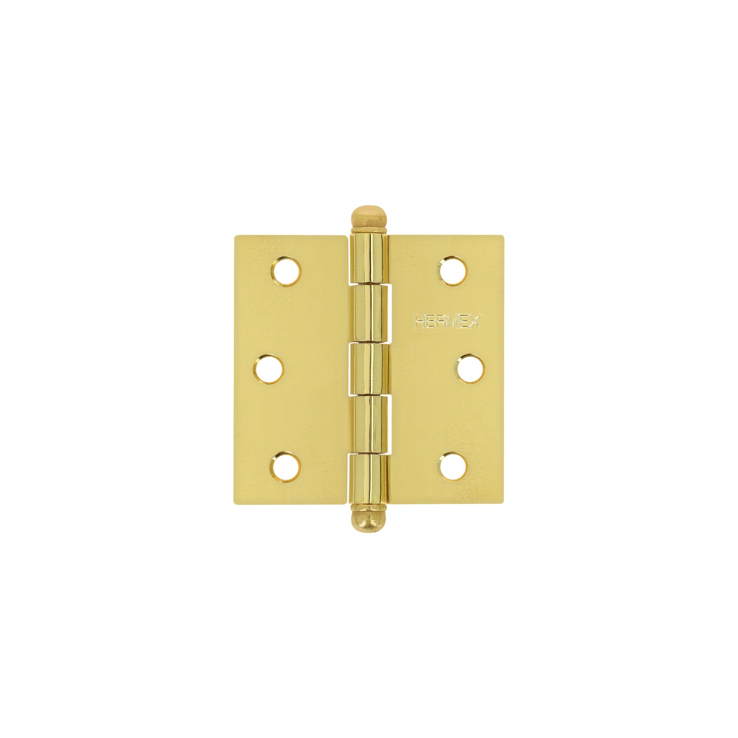 BC-251R Bisagra cuadrada 2-1/2", latonado, cabeza redonda, HERMEX