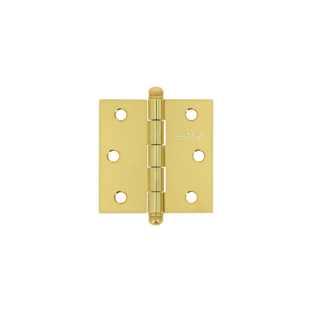 BC-251R Bisagra cuadrada 2-1/2", latonado, cabeza redonda, HERMEX