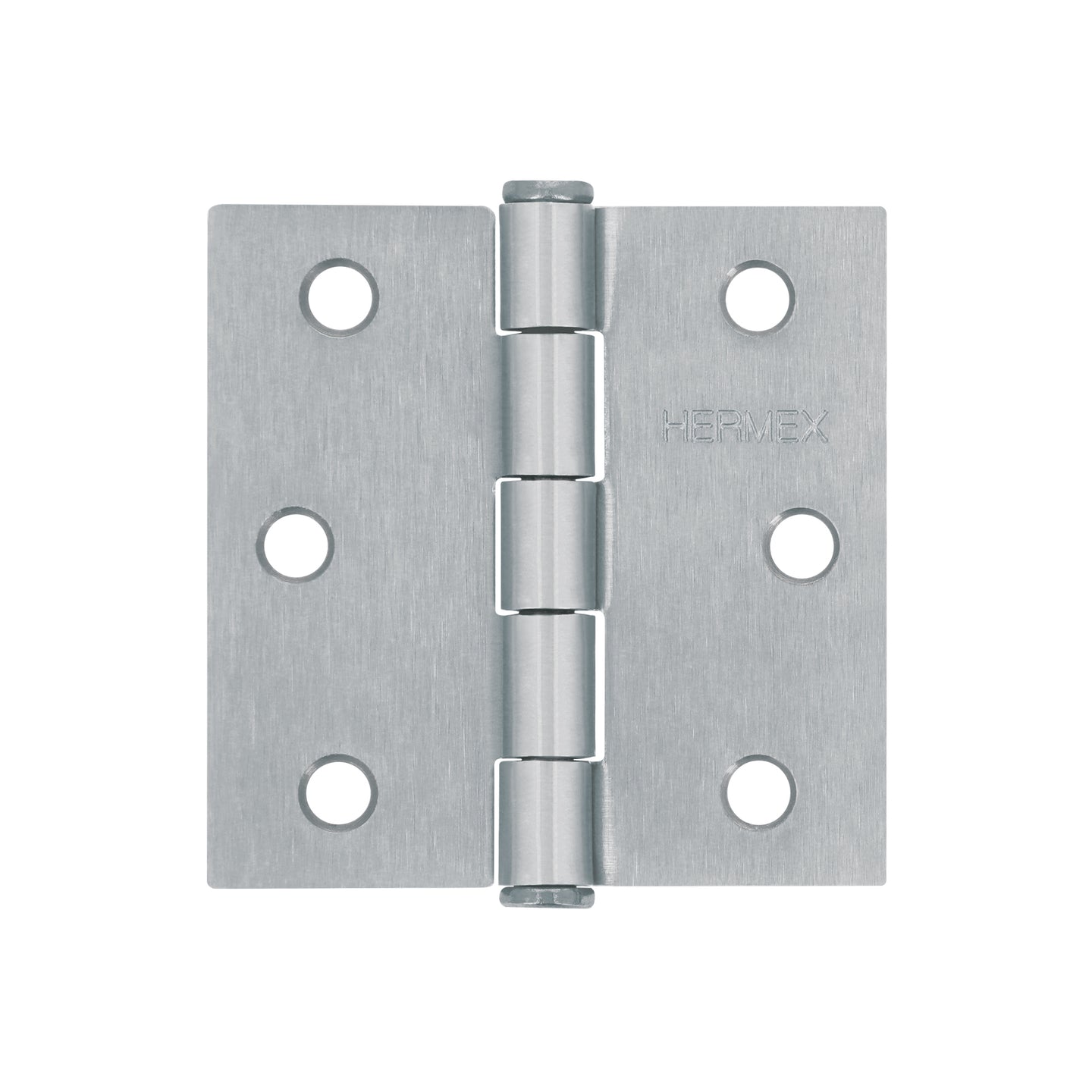 BC-253P Bisagra cuadrada 2-1/2", satinado, cabeza plana, HERMEX