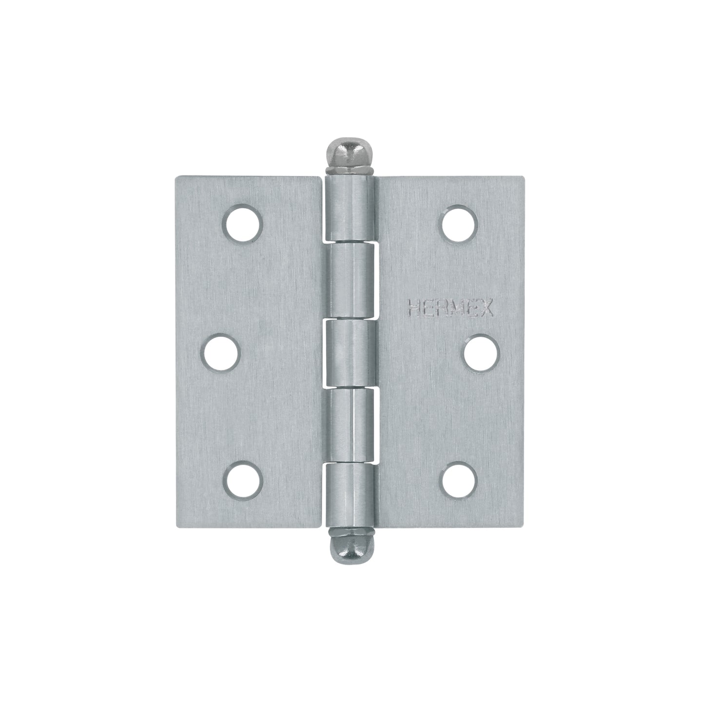 BC-253R Bisagra cuadrada 2-1/2", satinado, cabeza redonda, HERMEX