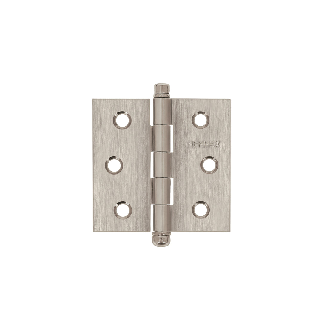 BC-254R Bisagra cuadrada 2-1/2" acero inox, cabeza redonda, HERMEX