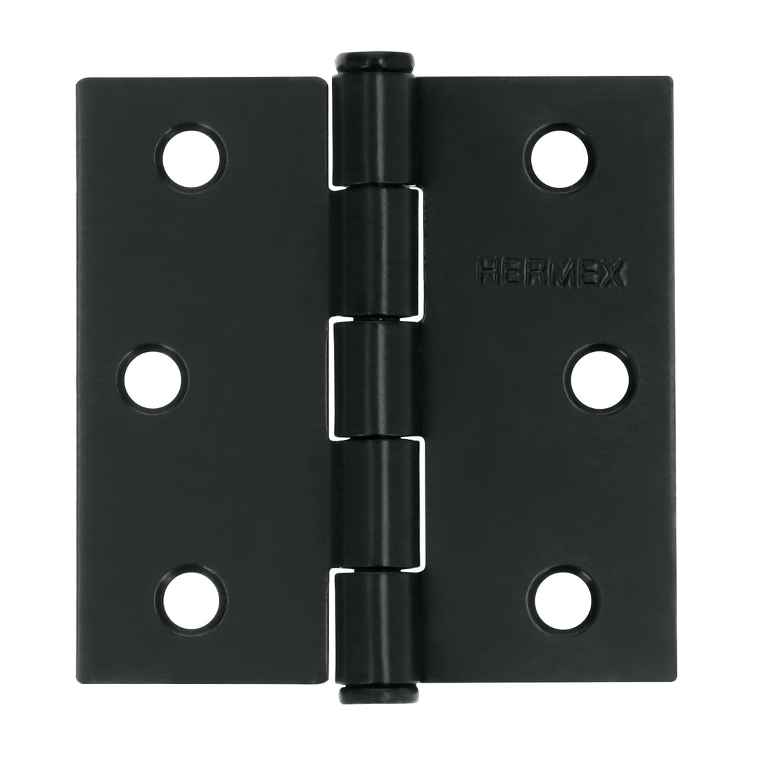 BC-256P Bisagra cuadrada 2 1/2", negro mate, cabeza plana, HERMEX