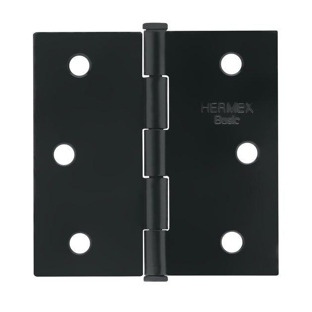 BC-256PP Bisagra cuadrada 2-1/2", negro mate, cabeza plana, BASIC