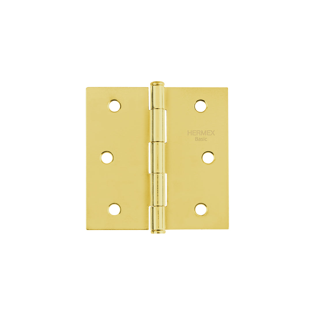 BC-301PP Bisagra cuadrada 3", latonado, cabeza plana, HERMEX BASIC