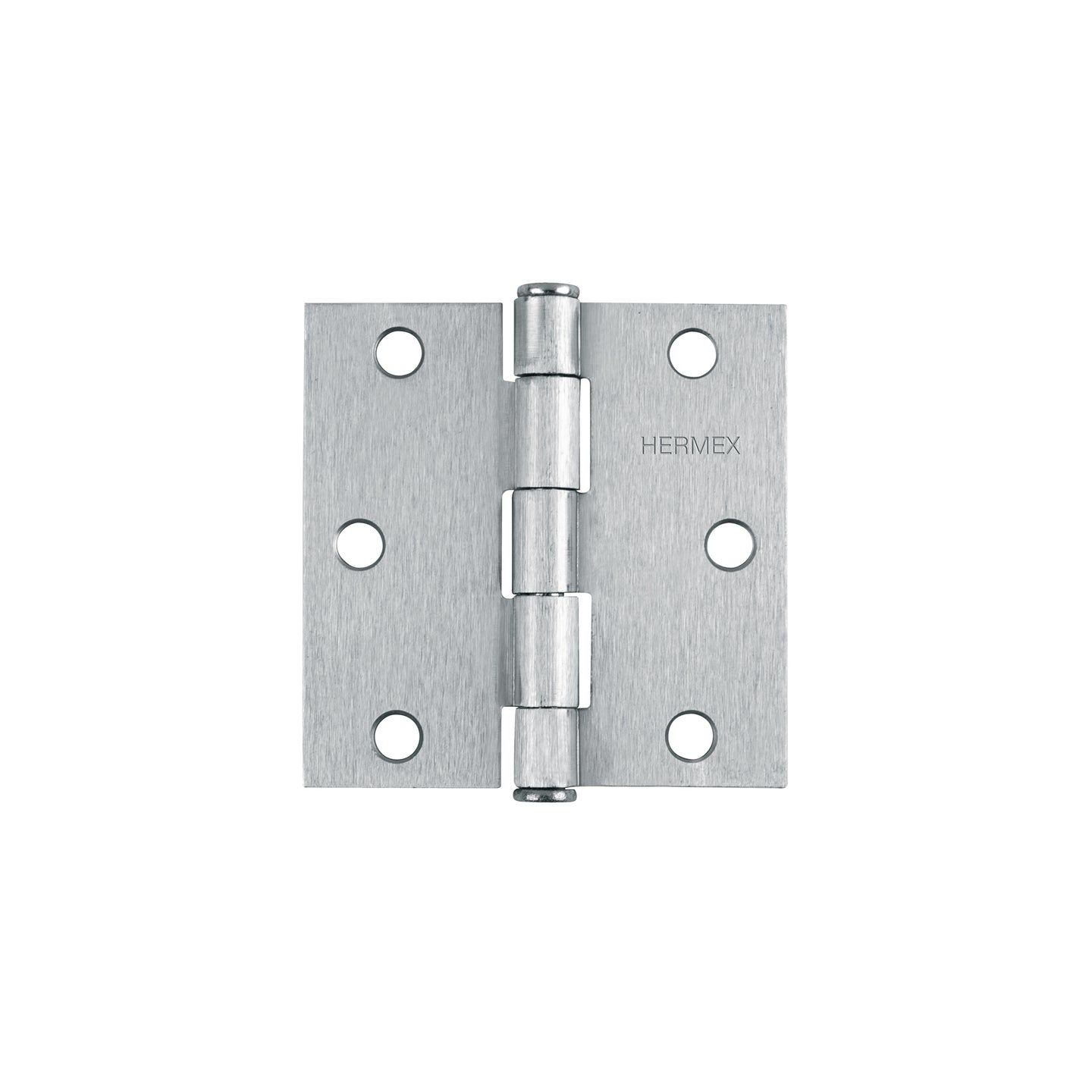 BC-303P Bisagra cuadrada 3", satinado, cabeza plana, HERMEX
