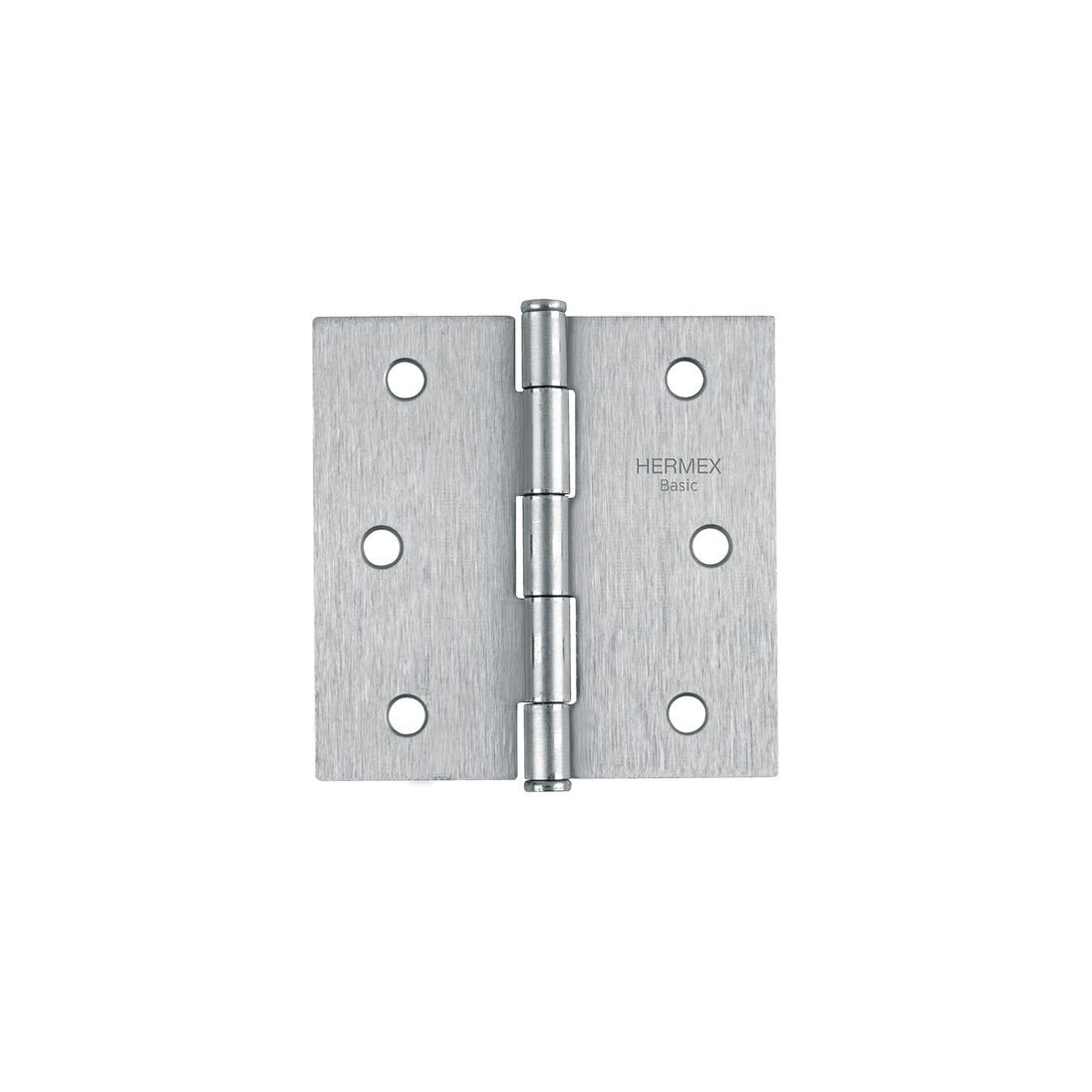 BC-303PP Bisagra cuadrada 3", satinado, cabeza plana, BASIC