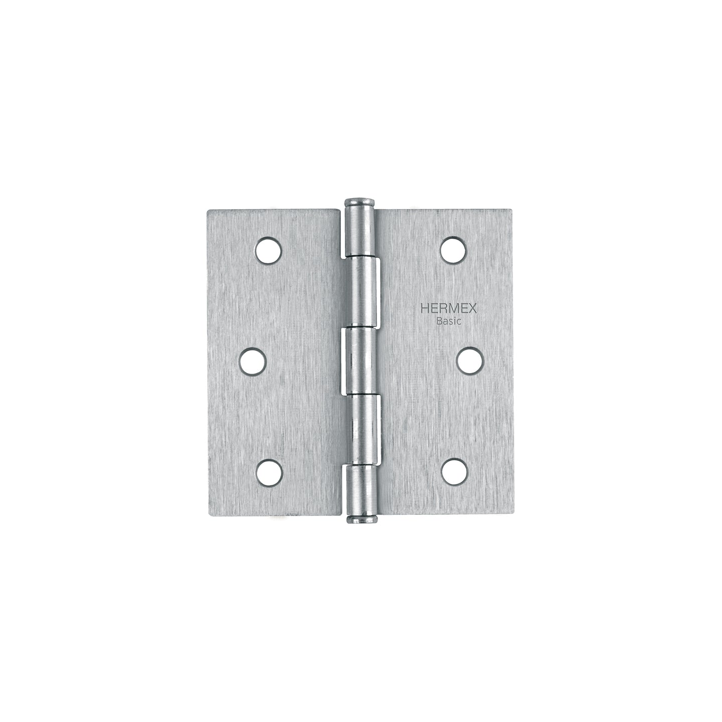 BC-303PP Bisagra cuadrada 3", satinado, cabeza plana, BASIC