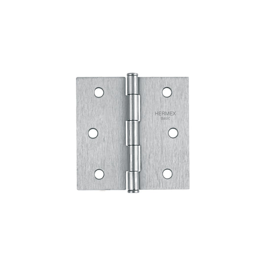 BC-303PP Bisagra cuadrada 3", satinado, cabeza plana, BASIC
