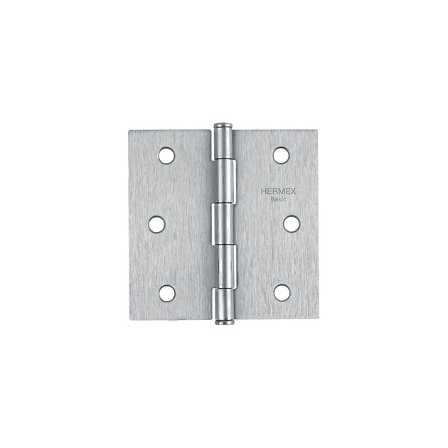 BC-303PP Bisagra cuadrada 3", satinado, cabeza plana, BASIC