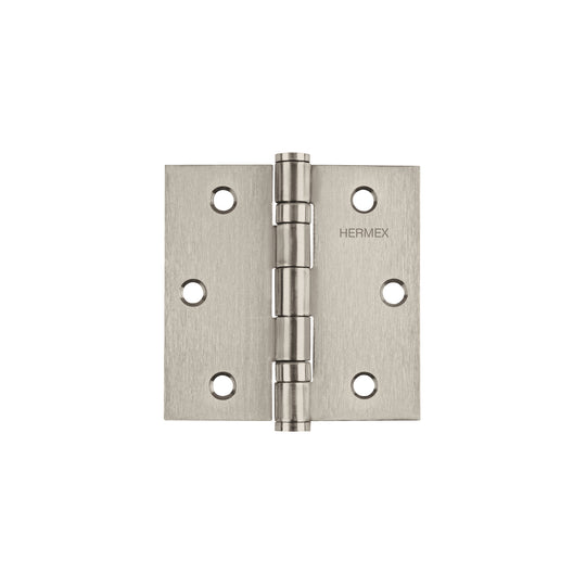 BC-304P Bisagra cuadrada 3" acero inox, cabeza plana, HERMEX