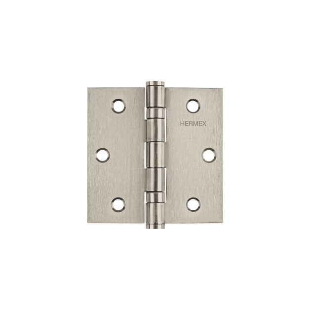 BC-304P Bisagra cuadrada 3" acero inox, cabeza plana, HERMEX