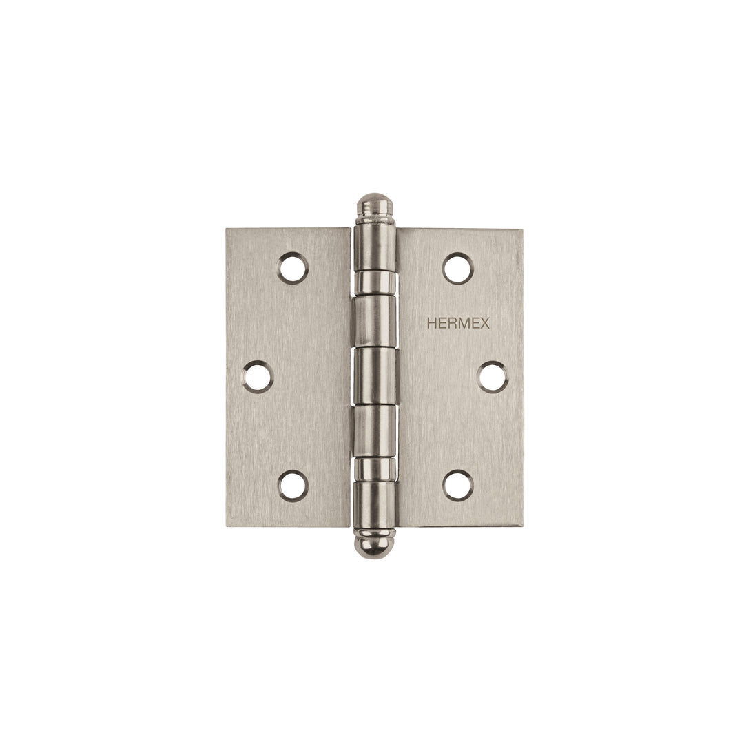 BC-304R Bisagra cuadrada 3" acero inox, cabeza redonda, HERMEX