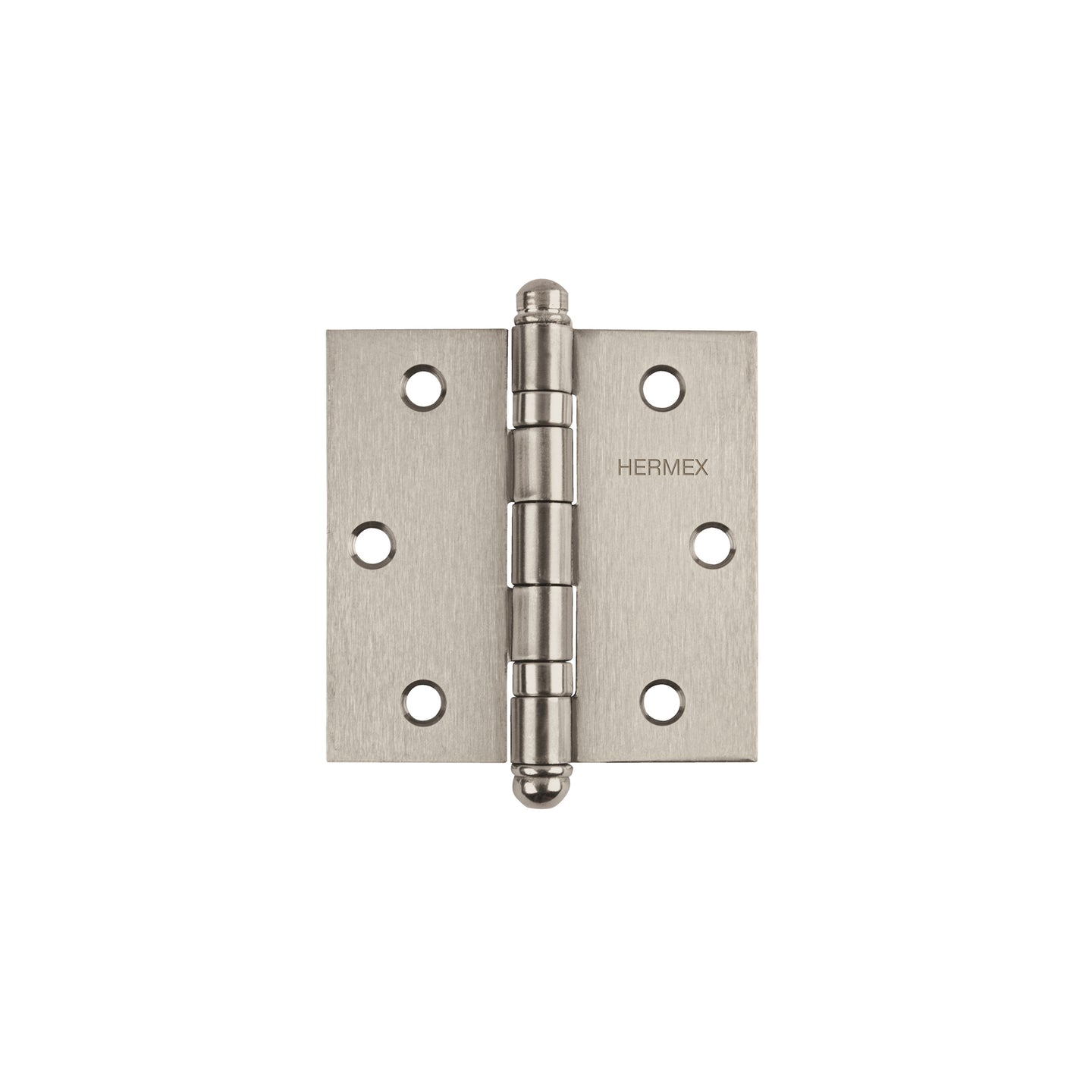 BC-304R Bisagra cuadrada 3" acero inox, cabeza redonda, HERMEX