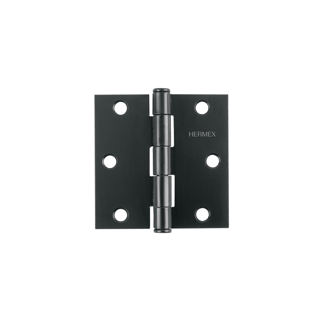 BC-306P Bisagra cuadrada 3", negro mate, cabeza plana, HERMEX