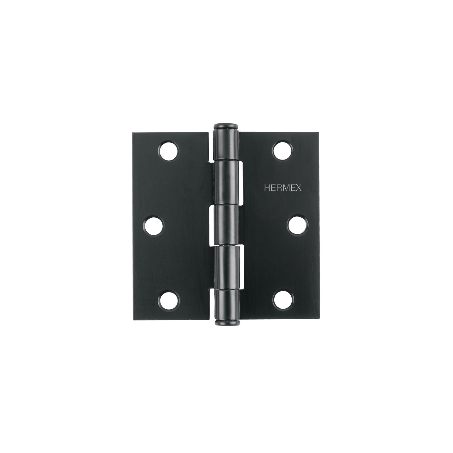 BC-306P Bisagra cuadrada 3", negro mate, cabeza plana, HERMEX