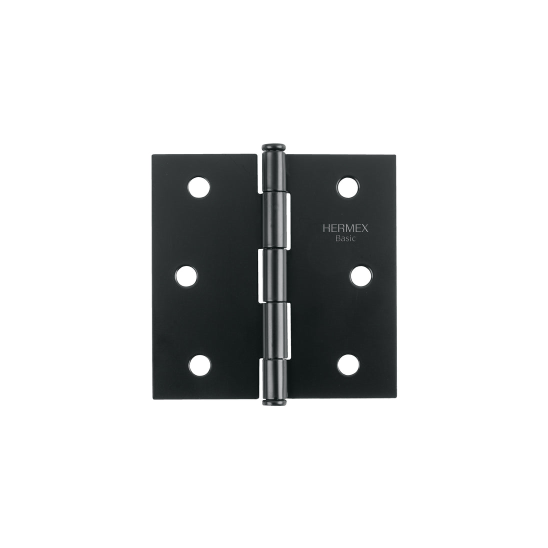 BC-306PP Bisagra cuadrada 3", negro mate, cabeza plana, BASIC