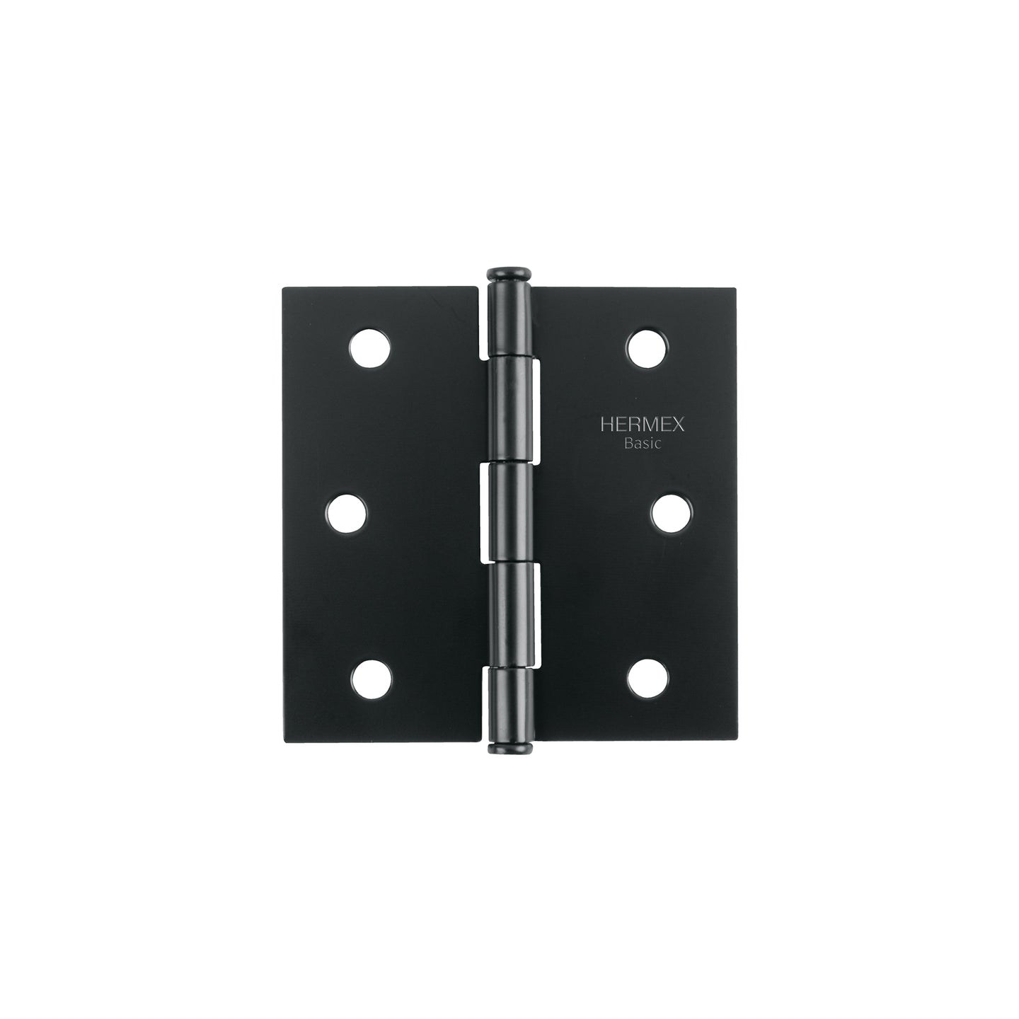 BC-306PP Bisagra cuadrada 3", negro mate, cabeza plana, BASIC