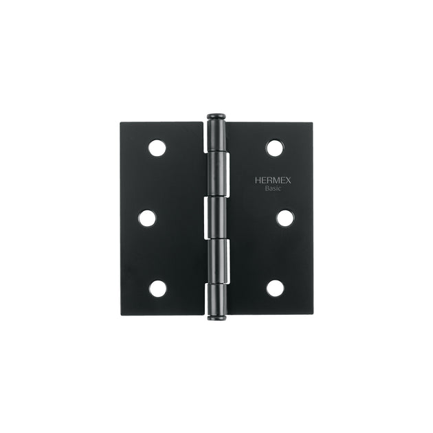 BC-306PP Bisagra cuadrada 3", negro mate, cabeza plana, BASIC