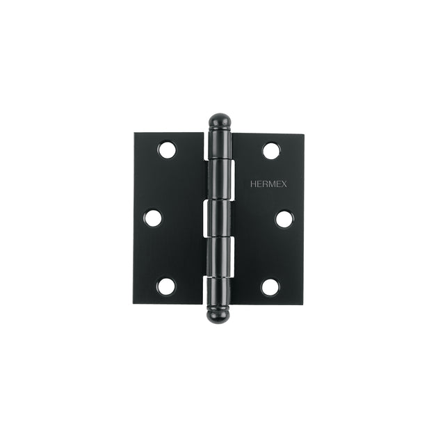 BC-306R Bisagra cuadrada 3", negro mate, cabeza redonda, HERMEX