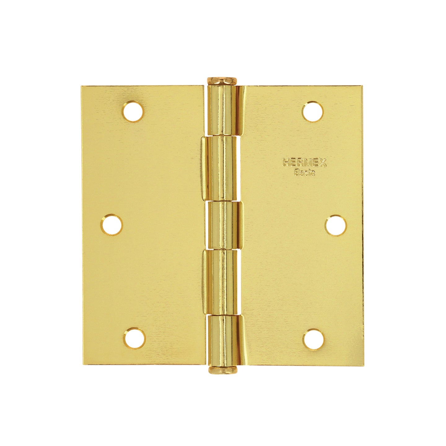BC-351PP Bisagra cuadrada 3-1/2",latonado, cabeza plana, HERMEX BASIC