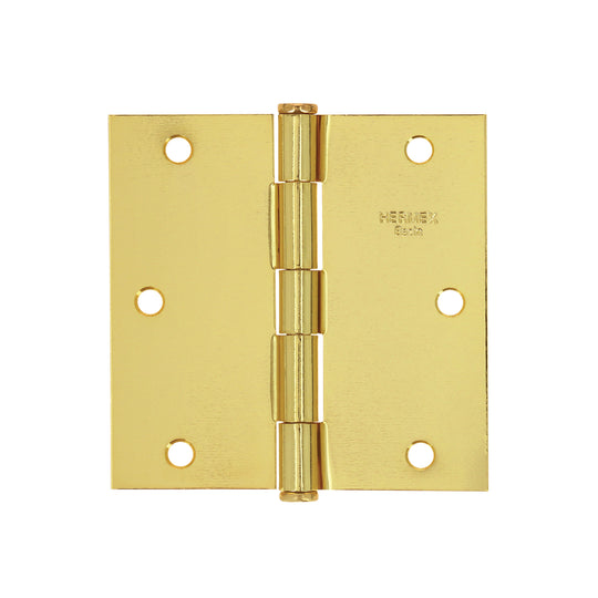 BC-351PP Bisagra cuadrada 3-1/2",latonado, cabeza plana, HERMEX BASIC