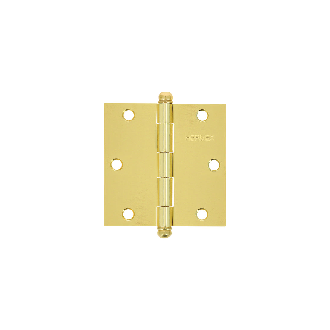 BC-351R Bisagra cuadrada 3-1/2", latonado, cabeza redonda, HERMEX