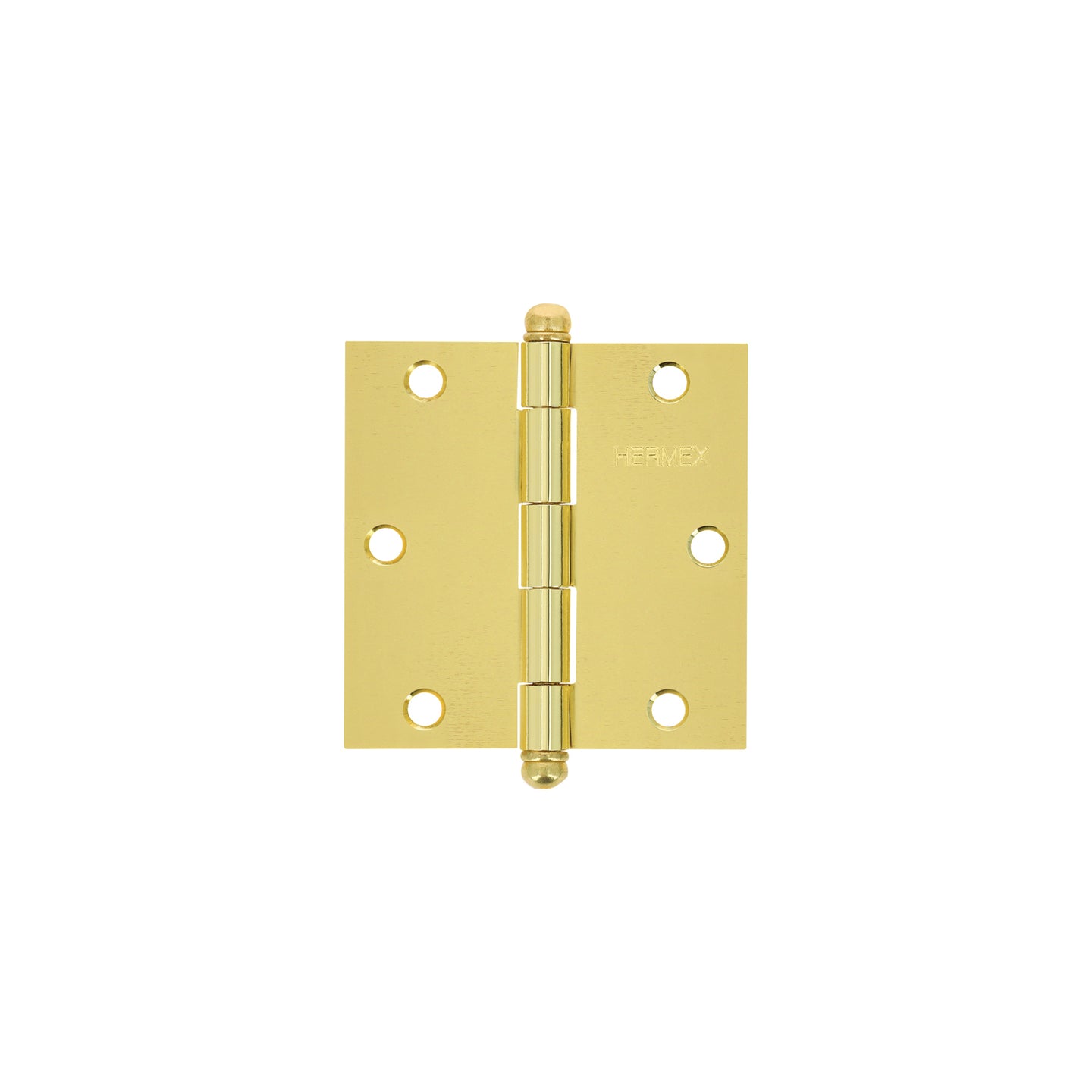 BC-351R Bisagra cuadrada 3-1/2", latonado, cabeza redonda, HERMEX