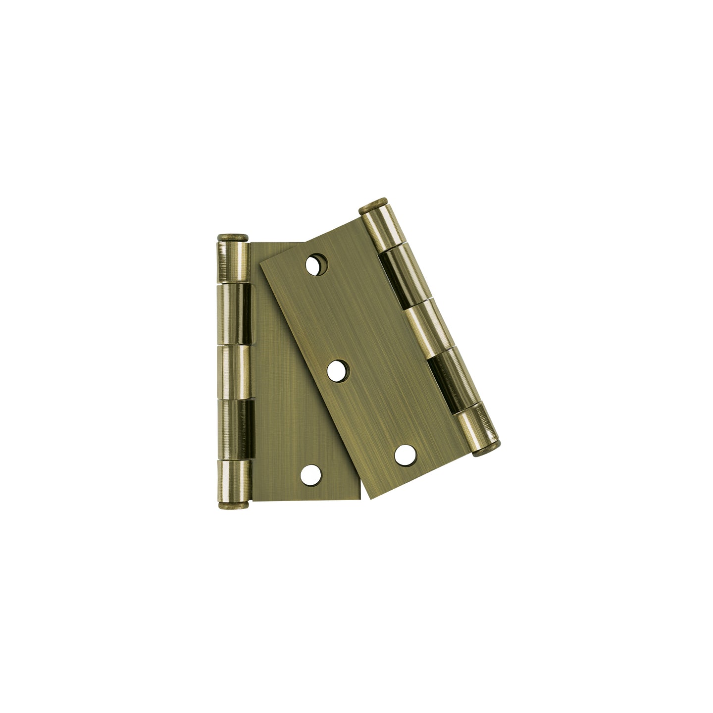 BC-352PB Bolsa 2 bisagras cuadradas 3-1/2"latón antiguo, cabeza plana