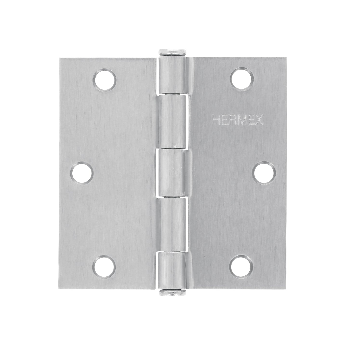 BC-353P Bisagra cuadrada 3-1/2", satinado, cabeza plana, HERMEX