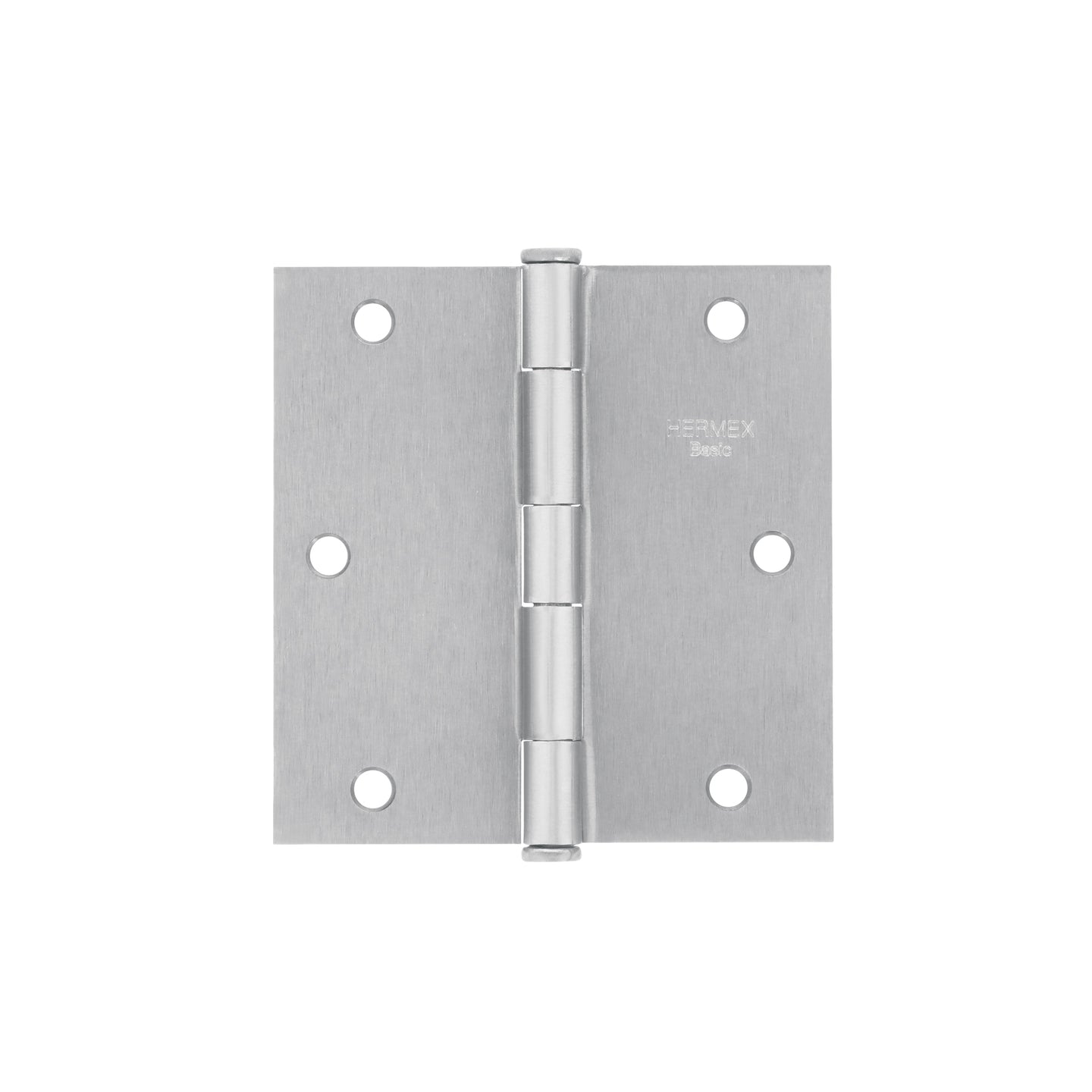 BC-353PP Bisagra cuadrada 3-1/2", satinado, cabeza plana, BASIC