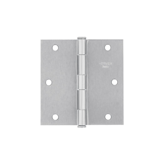 BC-353PP Bisagra cuadrada 3-1/2", satinado, cabeza plana, BASIC