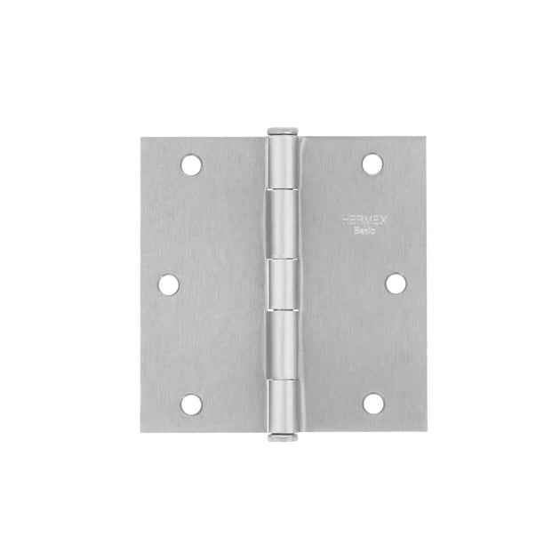 BC-353PP Bisagra cuadrada 3-1/2", satinado, cabeza plana, BASIC