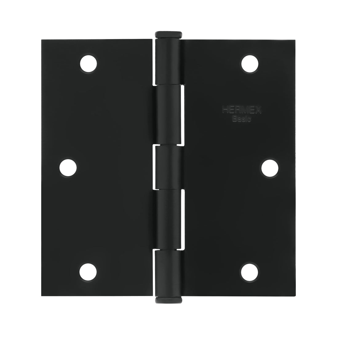 BC-356PP Bisagra cuadrada 3-1/2", negro mate, cabeza plana, BASIC