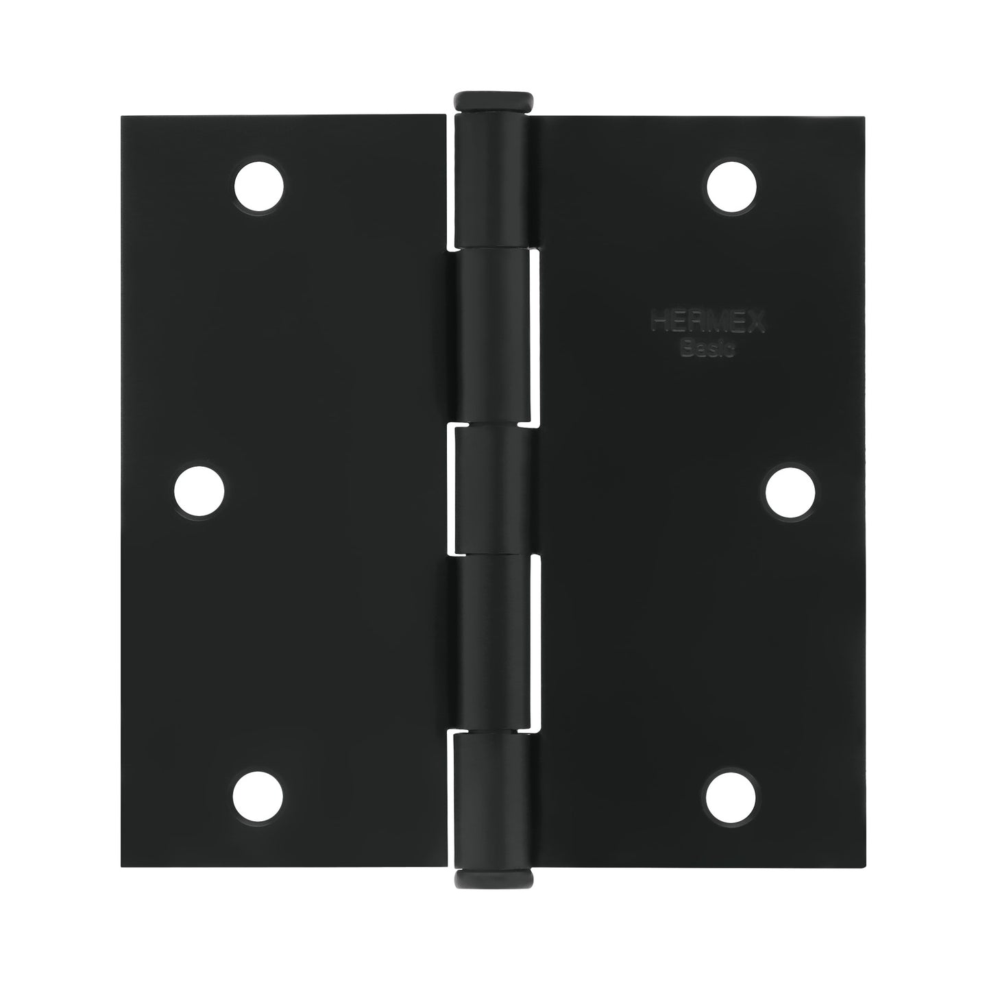 BC-356PP Bisagra cuadrada 3-1/2", negro mate, cabeza plana, BASIC