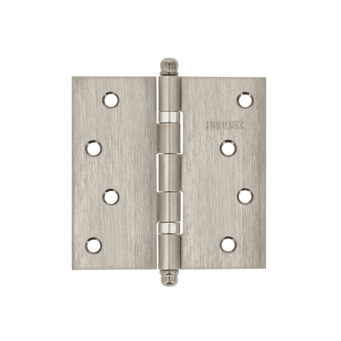 BC-404R Bisagra cuadrada 4" acero inox, cabeza redonda, HERMEX